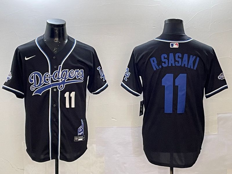 Men Los Angeles Dodgers 11 R.Sasaki Black Fashion Game 2025 Nike MLB Jersey style 10